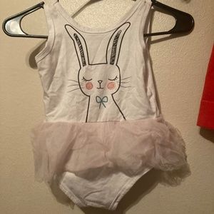 Girls Tulle Bodysuit 5 6 Y Bunny Romper Bodysuit Leotard Ballet 120 mesh Bow